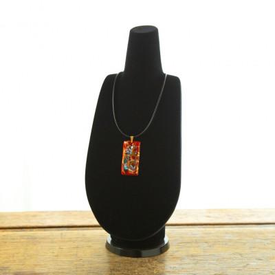 ふるさと納税 太田市 【七宝工芸家　中島たか子】七宝焼　レッド角ペンダント |  | 02