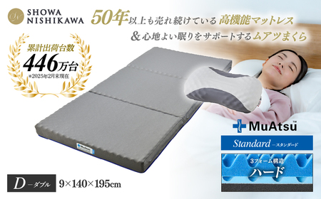 【マットレス＆まくらセット】昭和西川 ムアツ スタンダード ハード ダブル MP2100 | マットレス