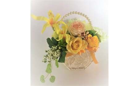 母の日の贈り物 プリザーブドフラワー シャイン・イエロー【フラワースポットベルローズ】母の日 贈り物 ギフト インテリア 飾り お花 花 アレンジメント 薔薇 バラ 黄色 イエロー ビタミンカラー 上