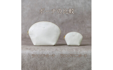 WH-22　本革ラウンドポーチ ネイビー