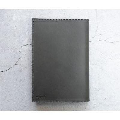 ふるさと納税 大川市 mafpinto ブックカバー 四六判サイズ 本革 グレー