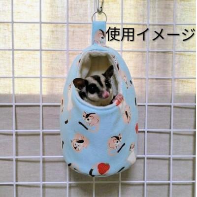 ふるさと納税 掛川市 消臭・洗える!モモンガポーチ&ミニ巾着袋　水色 |  | 01