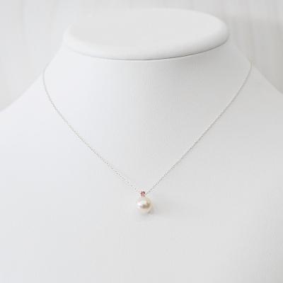 ふるさと納税 天草市 真珠 ネックレス 8-8.5mm ホワイトピンク ピンクトルマリン K18WG_S101-530 |  | 02