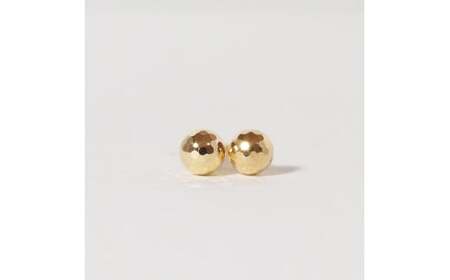 K18　4mm　ミラーボール　ピアス