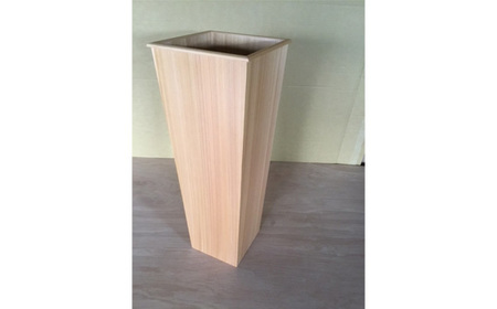 ダストmyボックス（大）杉無垢材 オシャレなゴミ箱 《サイズ：W170×D170×H450mm》 青柳木工