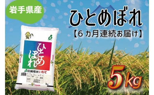 
										
										★令和6年産★【6ヶ月定期便】ひとめぼれ5kg 岩手県産 (AE176)
									