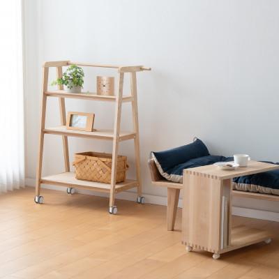 ふるさと納税 旭川市 旭川家具　cosine　ワゴンシェルフ　ウォルナット_00838 |  | 01