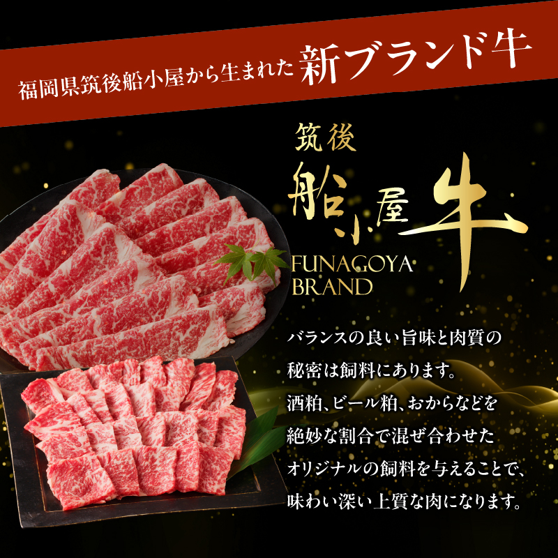 【牛肉】 船小屋牛 リブローススライス 【500g】《筑後》【冷凍】