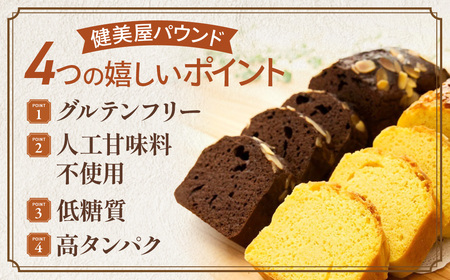 糖質制限・グルテンフリー パウンドケーキ 4種16個 無添加パウンドケーキ