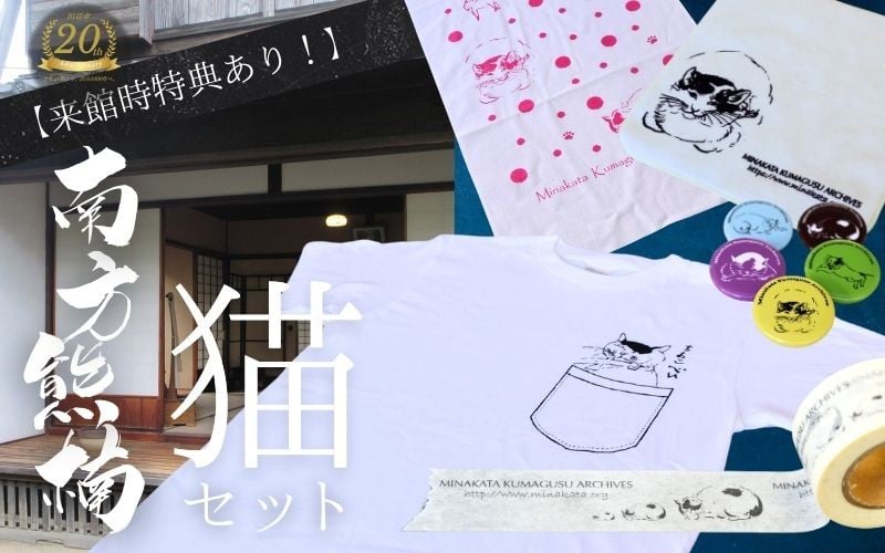 
            【田辺市20周年記念】来館特典あり！ 南方熊楠 猫セット / 和歌山 田辺市 偉人 南方 熊楠 歴史 グッズ オリジナルグッズ  ※寄付時にご希望のサイズを備考欄にご記入ください※【mkk002】
          