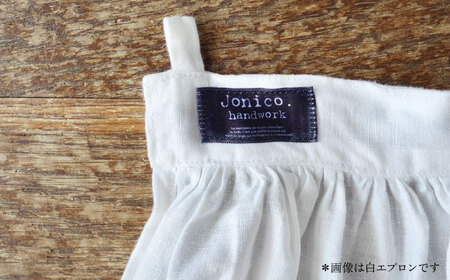 【キナリ】ギャザーたっぷりリネンの エプロンワンピース(紐調整) 【Jonico.handwork】[AKGD003-2]