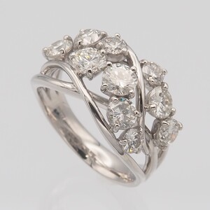 プラチナ 2.0ctUP ダイヤモンド リング　HR-009600