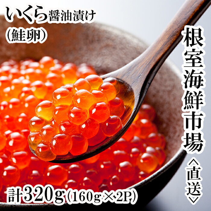【ふるさと納税】 いくら醤油漬け 160g × 2P ( 計 320g ) イクラ 醤油 醤油漬 魚卵 鮭卵 お取り寄せ グルメ 海鮮 北海道 根室市 ふるさと納税 B-14012