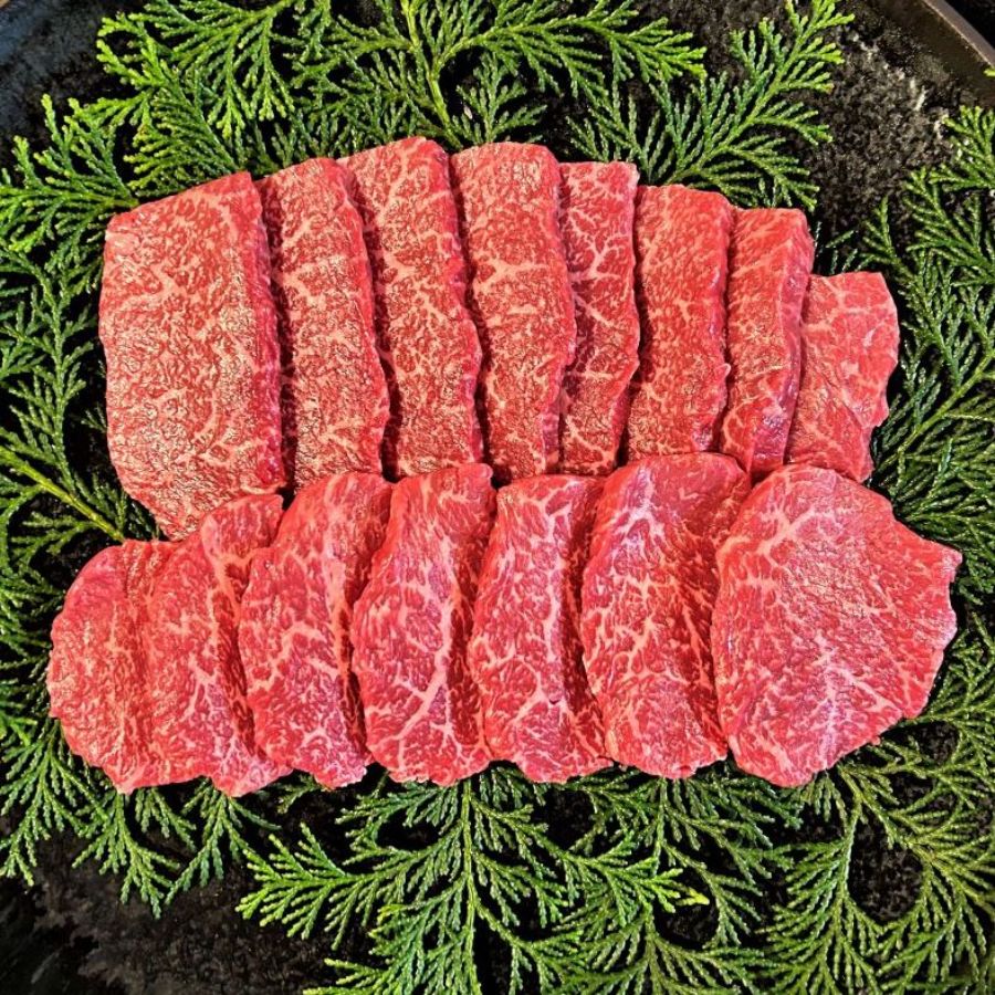 ＜古里精肉店＞「飛騨牛」A5等級　焼き肉用（ランプ）300g