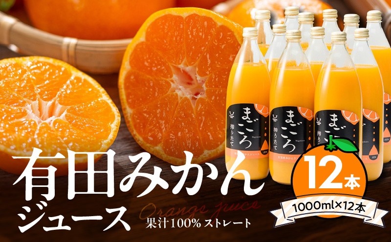 
                  ZE6184_「まごころ」有田みかん 100％ ジュース 1000ml 12本 セット
                
