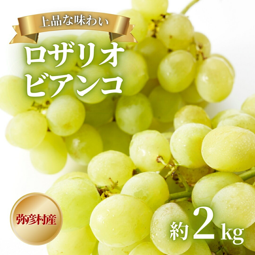 【ふるさと納税】先行予約 ぶどう ロザリオビアンコ 2kg 皮ごと食べられる | ロザリオ・ビアンコ 家のこだわりの逸品 2キロ 葡萄 ブドウ 果物 フルーツ 甘い 上品な甘み 贈答用 ご褒美 家庭用 ギフト 贈り物 プレゼント お取り寄せ 新潟県 弥彦村 弥彦アグリセンター