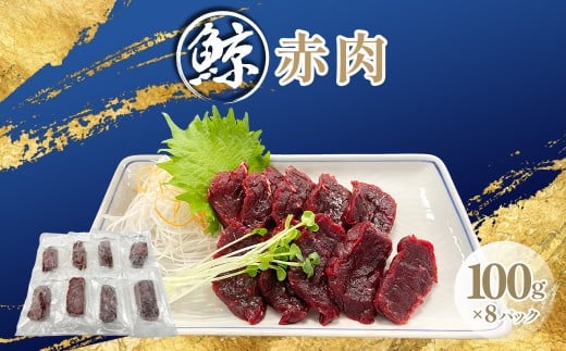 鯨赤肉100ｇｘ8ｐ【ふるさと納税 人気 おすすめ ランキング 鯨 クジラ 鯨赤肉 高たんぱく 低カロリー 低脂肪 ヘルシー 千葉県 富里市 送料無料】TMN011