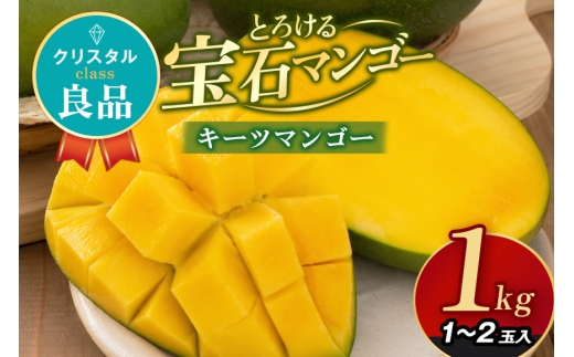 ぼうけんの国 宝石マンゴー 【良品】キーツマンゴー クリスタルclass 約1kg 国産 キーツ マンゴー 良品 果物 南国 くだもの フルーツ 完熟 夏 旬 特産品 取り寄せ 産地直送 農家直送 甘い 濃厚 沖縄 うるま市 ku01-014