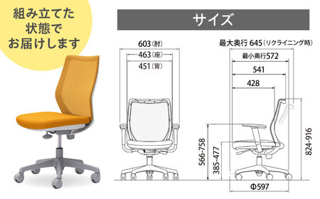 【オレンジ】オフィスチェア オカムラ 【CG-M】 【株式会社オカムラ】[AKAA003-6]