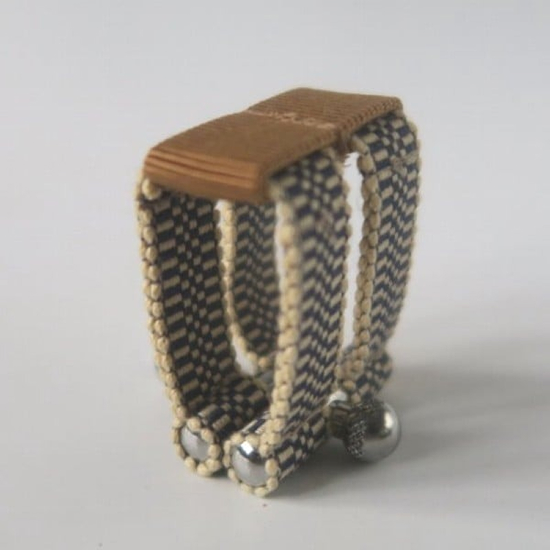 リガチャ【SANADA】　アルトサックス用（エボナイトサイズ） リガチャ SANADA アルトサックス用 エボナイトサイズ 選べる デザイン 市松 茶 緑 緑茶 アルトサックス マウスピース チタンリ