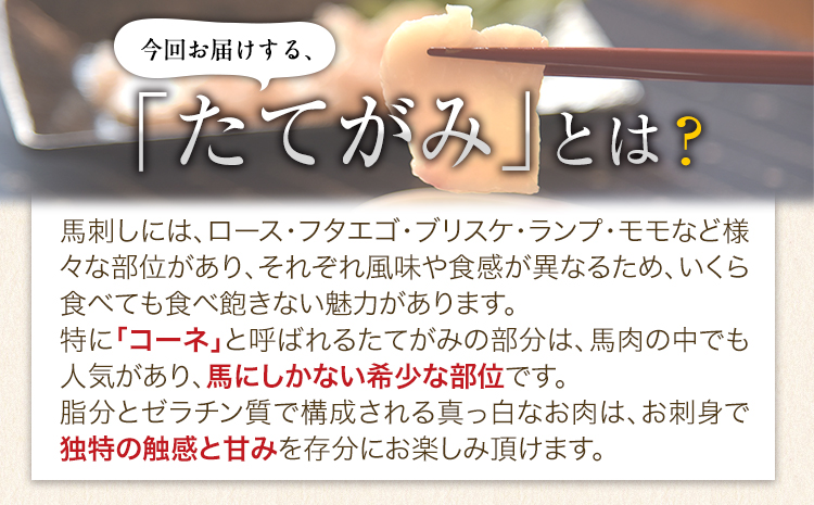 上赤身馬刺し200g+たてがみ50gセット《90日以内に出荷予定(土日祝除く)》馬刺し ブロック 国産 熊本肥育 冷凍 生食用 たれ付き 上赤身馬刺し100g×2 ＋たてがみセット50g  肉 絶品 
