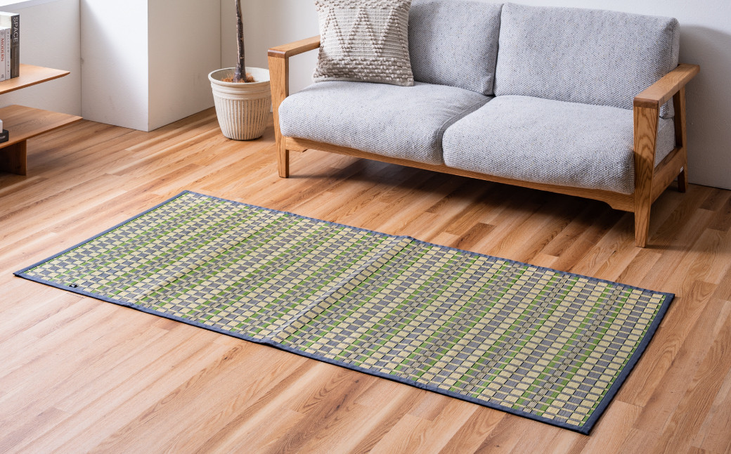 熊本県八代市産のい草を使って丹精込めて織り上げた『タロ』(サイズ：江戸間6畳)(カラー：グリーン)