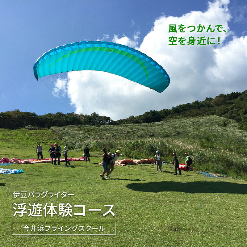 【ふるさと納税】チケット パラグライダー 浮遊体験 コース 体験券 自然 ビギナー 幼稚園児 ご年配 送迎あり 半日体験 今井浜フライングスクール 伊豆 静岡県河津町