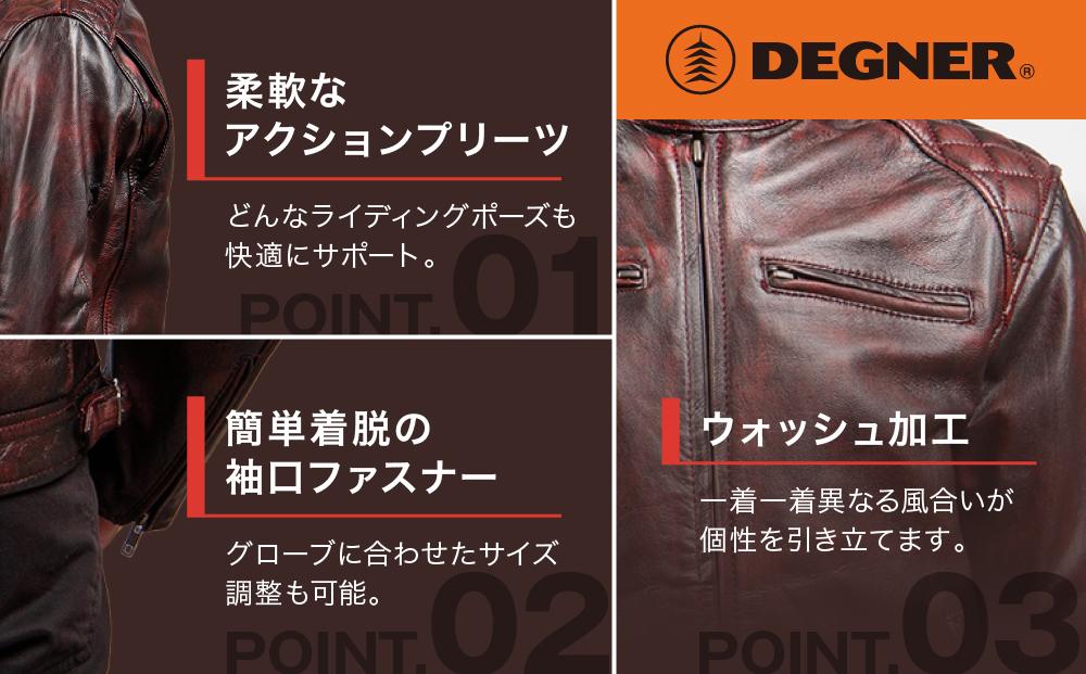 【デグナー】クラシックジャケット ワイン〈2XLサイズ〉18SJ-6F［ 京都 バイクギア ジャケット 人気 おすすめ 革 レザー ツーリング ライダー バイカー バイク ブランド メーカー ギア パ
