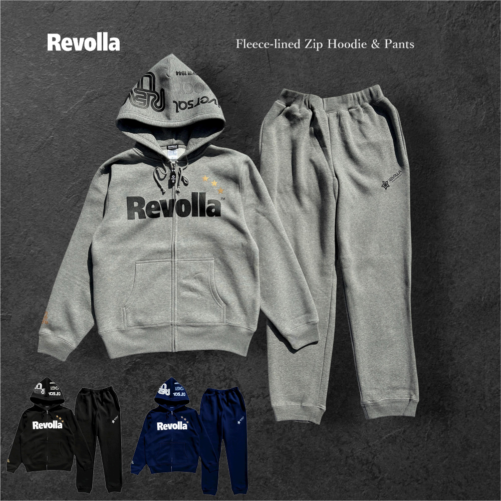 【グレー】 ふっくら 暖かい ジップフーディー＆パンツ（ロゴ＆スタータイプ） 裏起毛仕様 S～XXL ファッション スウェット デザイン シルエット おしゃれ プレゼント ギフト 静岡県 牧之原市