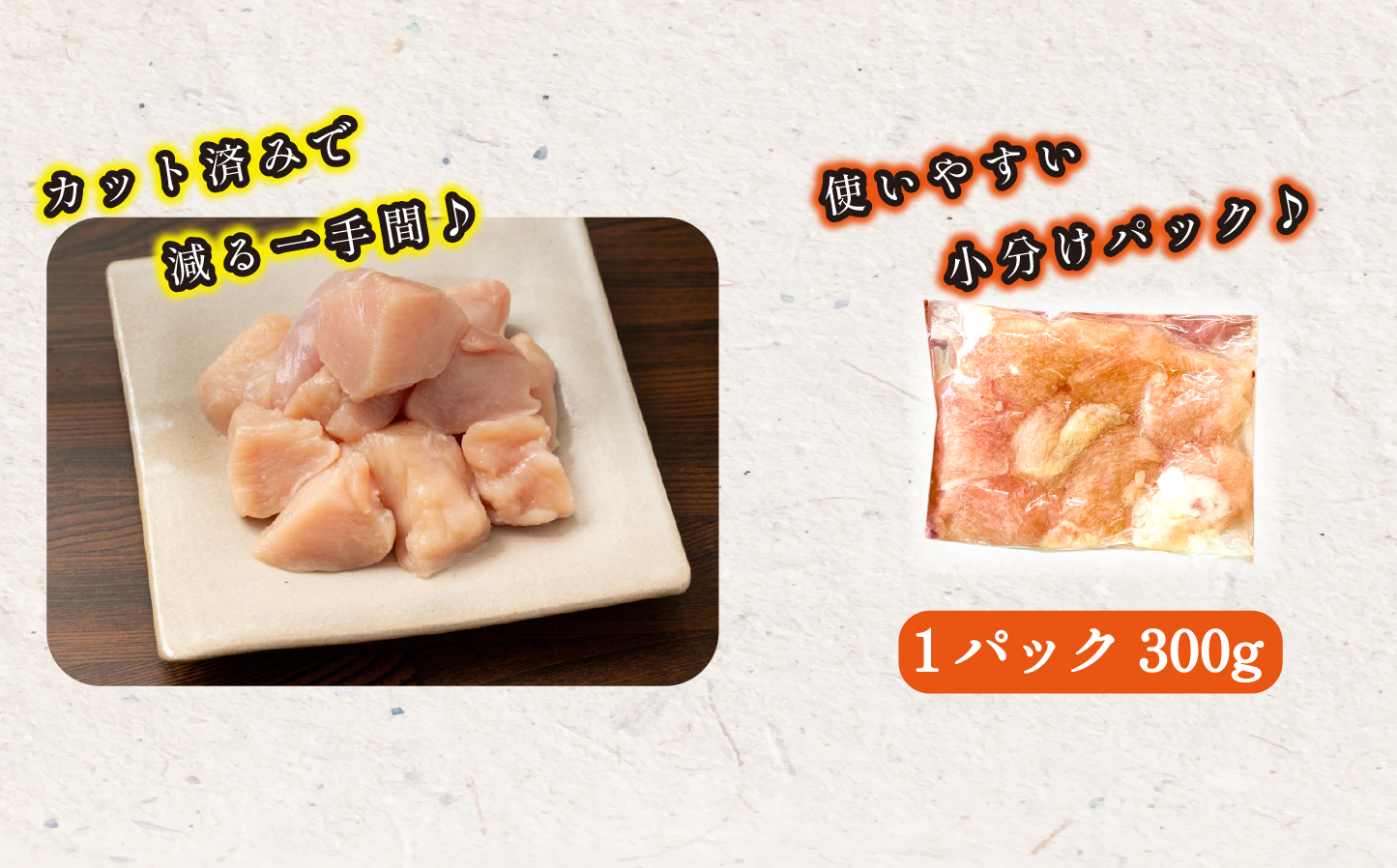 宮崎県産若鶏むね肉カット 4.8kg（300g×16P）国産 鶏肉 若鶏 モモ カット済み 小分け 唐揚げ 大容量 冷凍_イメージ2