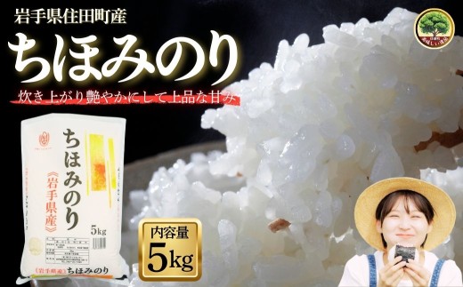 岩手県産精米 ちほみのり 5kg /お米 岩手県産 白い 艶 冷めてもおいしい 白米 国産米 ギフト 送料無料 ふるさと納税【#0135-05】