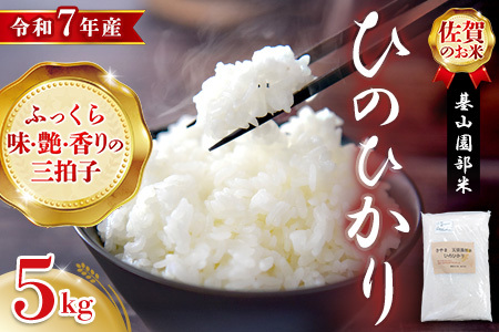 【令和7年産 新米】基山園部米 ひのひかり 5kg【お米 米 美味しいご飯 ヒノヒカリ 地元産 芳醇 艶やか 香ばしい 粒感 自然】K099008