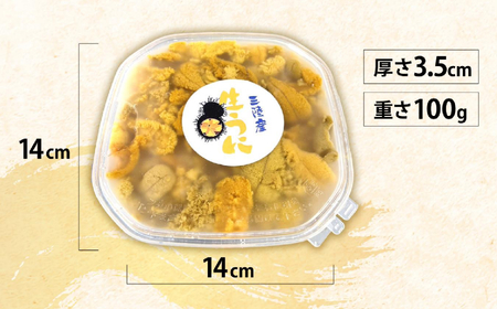 【 個数限定 / おためし 】獲れたその日に出荷！ 生うに 100g ( 塩水パック ) ミョウバン不使用 数量限定 【 無添加 三陸産 天然 濃厚 人気 魚介類 雲丹 うに丼 】【配送日指定不可】