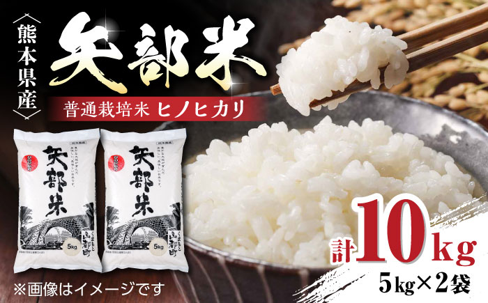 令和6年産  矢部米 普通栽培米 10kg (5kg×2袋) お米 熊本産 ヒノヒカリ ひのひかり【一般社団法人 山都町観光協会】[YAB032]