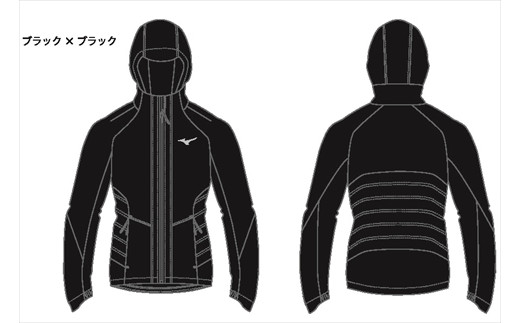 中綿ブレスサーモウォーマーシャツ：配送情報備考　01C　ブラック×ブラック