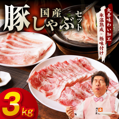 【スピード発送】国産 豚しゃぶ セット 3kg もも 肩ロース スライス【氷温熟成×極味付け 豚肉 小分け 300g×10P ぶたにく 普段使い しゃぶしゃぶ】 mrz0302-1