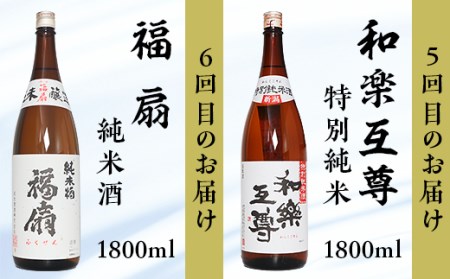 C1-98利酒師が選んだ長岡の純米酒6選（1800ml×6本）2週間に1回1本ずつお届け（全6回）