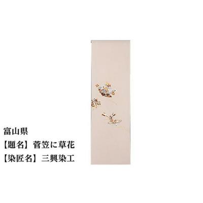 ふるさと納税 京都市 【47都道府県着物応援プロジェクト】 富山県 京手描友禅 付下げ着尺