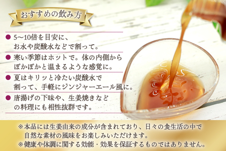 AJ309 生姜シロップ 瓶 250ml 3本 [ 生姜 シロップ しょうが しょうがシロップ ジンジャエール 素 生姜焼き 長崎県 島原市]