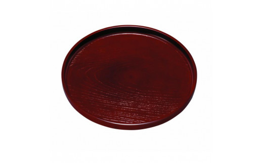
丸盆 33cm 紅溜 ケヤキ杢（ノンスリップ）
