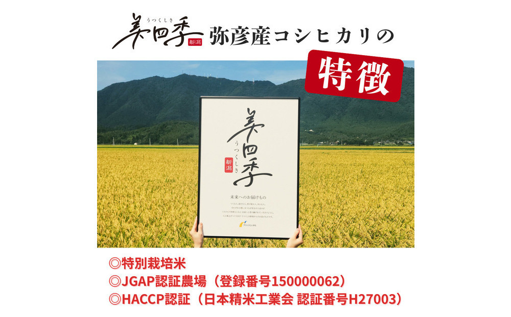 令和7年産　新潟県弥彦産コシヒカリ　美四季10kg(5kg×2袋)　皇室献上米農家生産　特別栽培米