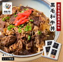 【ふるさと納税】 黒毛姫牛 黒毛和牛丼 4パック 鹿児島県産 レンジ対応 牛 牛肉 黒毛和牛 加工品 お祝い 父の日 敬老の日 食品 グルメ お取り寄せ おすそわけ 人気 おすすめ ギフト 返礼品 南種子町 鹿児島 かごしま 【Kitchen 姫ファーム】