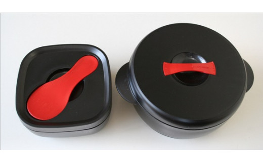 炭器 おひつ 2合 へら ごはん器 電子レンジ 鍋 19cm FC015199