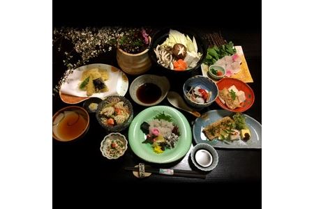 はも懐石ペアチケット（あじ処 安兵衛） | 老舗 名店 鱧 和洋折衷 懐石料理 お食事券 お食事チケット ペアチケット チケット 大分県 中津市