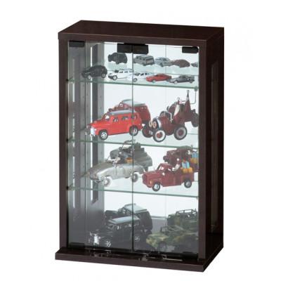 ふるさと納税 海南市 卓上コレクションケース　縦型　ダークブラウン