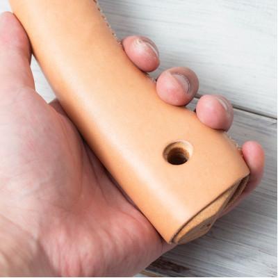 ふるさと納税 大野町 【お申込み受付後生産】レザーグリップキット :キャメル(ハスクバーナ38cm手斧・キャンプ斧用) |  | 01