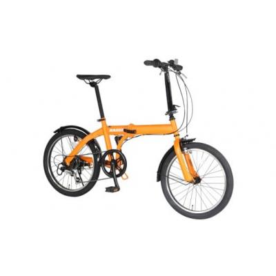 ふるさと納税 春日井市 BAGGIO　防災対応20型6スピードノンパンク折りたたみ自転車　色:オレンジ　自転車 サイクリング