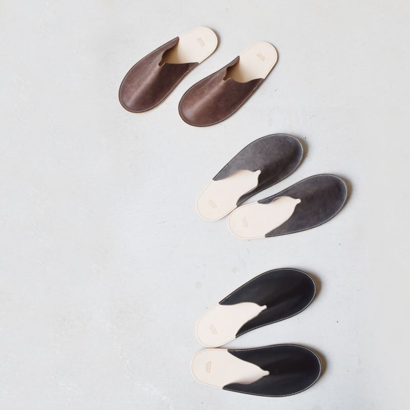 Teha’amana Slipper Smoke M テハマナ スリッパ スモーク M ブラック 革 皮 雑貨 おしゃれ レザー 本革 こだわりの逸品 地域特産品 ギフト 自分用 人気 おすすめ