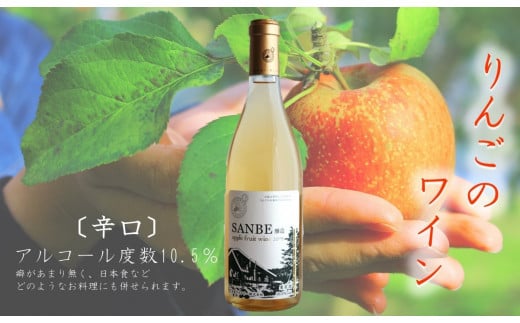 〈辛口〉りんごのお酒　SANBE醸造2019　【 林檎 りんご 果実酒 720ml 1本 リンゴ ストレート果汁 ワイン わいん フルーティー 贈り物 プレゼント お取り寄せ 御歳暮 Ａ-220 】