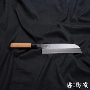 土佐打ち刃物 鎌形薄刃包丁 225mm | 片刃 上白鋼 イチイ八角柄 徳蔵オリジナル【27012】 【グレイジア株式会社】 [ATAC093]